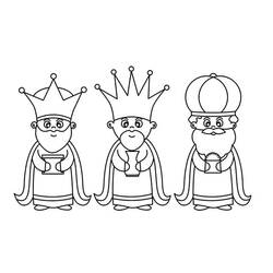 Dibujo para colorear: Los Reyes Magos (Religión y Mitología) #217804 - Dibujos para Colorear e Imprimir Gratis
