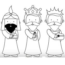 Dibujos para colorear: Los Reyes Magos - Dibujos para Colorear e Imprimir Gratis