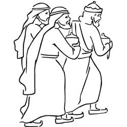 Dibujo para colorear: Los Reyes Magos (Religión y Mitología) #217809 - Dibujos para Colorear e Imprimir Gratis