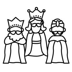 Dibujo para colorear: Los Reyes Magos (Religión y Mitología) #217811 - Dibujos para Colorear e Imprimir Gratis