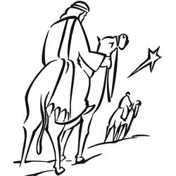 Dibujo para colorear: Los Reyes Magos (Religión y Mitología) #217813 - Dibujos para Colorear e Imprimir Gratis