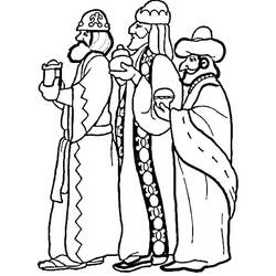 Dibujo para colorear: Los Reyes Magos (Religión y Mitología) #217814 - Dibujos para Colorear e Imprimir Gratis