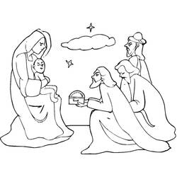 Dibujo para colorear: Los Reyes Magos (Religión y Mitología) #217815 - Dibujos para Colorear e Imprimir Gratis