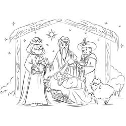 Dibujo para colorear: Los Reyes Magos (Religión y Mitología) #217818 - Dibujos para Colorear e Imprimir Gratis