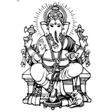 Dibujo para colorear: Mitología Hindú: Ganesh (Religión y Mitología) #96854 - Dibujos para Colorear e Imprimir Gratis