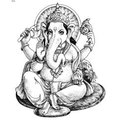 Dibujo para colorear: Mitología Hindú: Ganesh (Religión y Mitología) #96864 - Dibujos para Colorear e Imprimir Gratis