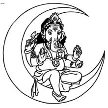 Dibujo para colorear: Mitología Hindú: Ganesh (Religión y Mitología) #96903 - Dibujos para Colorear e Imprimir Gratis