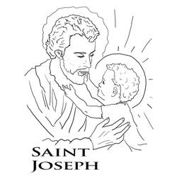 Dibujo para colorear: San José (Religión y Mitología) #211093 - Dibujos para Colorear e Imprimir Gratis