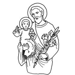 Dibujo para colorear: San José (Religión y Mitología) #211094 - Dibujos para Colorear e Imprimir Gratis