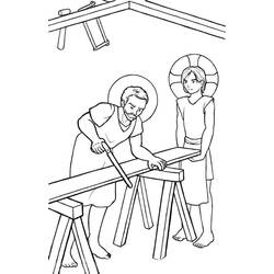 Dibujo para colorear: San José (Religión y Mitología) #211097 - Dibujos para Colorear e Imprimir Gratis