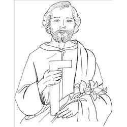 Dibujo para colorear: San José (Religión y Mitología) #211099 - Dibujos para Colorear e Imprimir Gratis