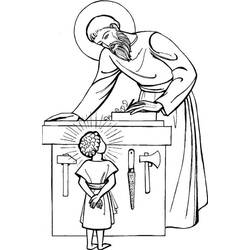 Dibujo para colorear: San José (Religión y Mitología) #211101 - Dibujos para Colorear e Imprimir Gratis