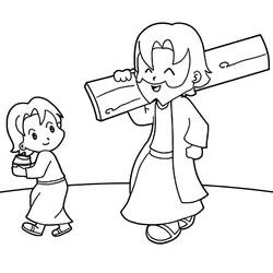 Dibujo para colorear: San José (Religión y Mitología) #211105 - Dibujos para Colorear e Imprimir Gratis