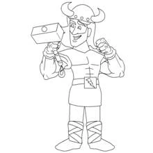 Dibujo para colorear: Thor (Religión y Mitología) #75901 - Dibujos para Colorear e Imprimir Gratis