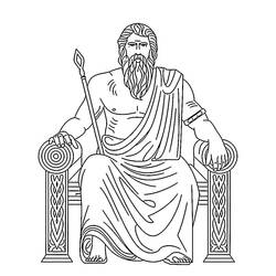 Dibujo para colorear: Zeus (Religión y Mitología) #219480 - Dibujos para Colorear e Imprimir Gratis