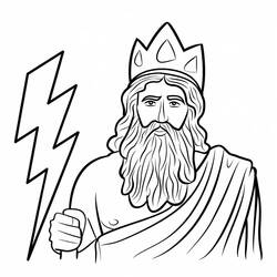 Dibujo para colorear: Zeus (Religión y Mitología) #219483 - Dibujos para Colorear e Imprimir Gratis