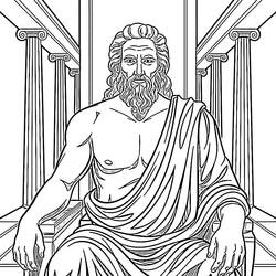 Dibujo para colorear: Zeus (Religión y Mitología) #219485 - Dibujos para Colorear e Imprimir Gratis