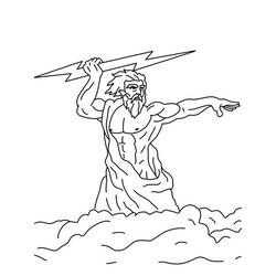 Dibujo para colorear: Zeus (Religión y Mitología) #219486 - Dibujos para Colorear e Imprimir Gratis