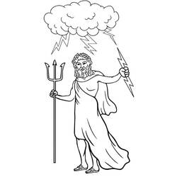 Dibujo para colorear: Zeus (Religión y Mitología) #219491 - Dibujos para Colorear e Imprimir Gratis