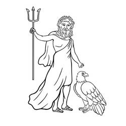 Dibujo para colorear: Zeus (Religión y Mitología) #219492 - Dibujos para Colorear e Imprimir Gratis