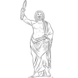 Dibujo para colorear: Zeus (Religión y Mitología) #219497 - Dibujos para Colorear e Imprimir Gratis
