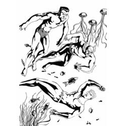 Dibujo para colorear: Aquaman (Superhéroes y Supervillanos) #85015 - Dibujos para Colorear e Imprimir Gratis