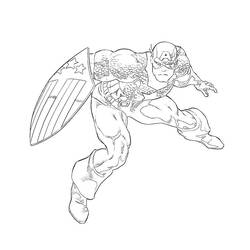 Dibujo para colorear: Capitán América (Superhéroes y Supervillanos) #76601 - Dibujos para Colorear e Imprimir Gratis
