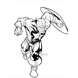 Dibujo para colorear: Capitán América (Superhéroes y Supervillanos) #76613 - Dibujos para Colorear e Imprimir Gratis