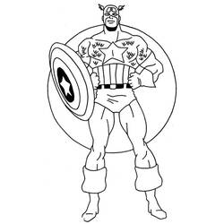 Dibujo para colorear: Capitán América (Superhéroes y Supervillanos) #76645 - Dibujos para Colorear e Imprimir Gratis