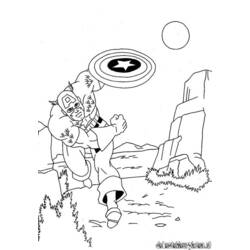 Dibujo Capitán América (Superhéroes y Supervillanos) #76650 para imprimir y colorear
