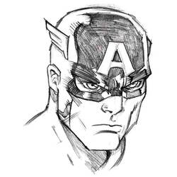 Dibujo para colorear: Capitán América (Superhéroes y Supervillanos) #76665 - Dibujos para Colorear e Imprimir Gratis