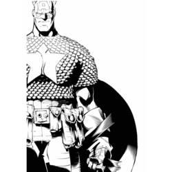 Dibujo Capitán América (Superhéroes y Supervillanos) #76685 para imprimir y colorear