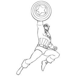 Dibujo Capitán América (Superhéroes y Supervillanos) #76736 para imprimir y colorear