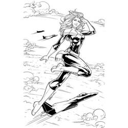Dibujos para colorear: Captain Marvel - Dibujos para Colorear e Imprimir Gratis