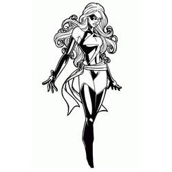 Dibujo para colorear: Captain Marvel (Superhéroes y Supervillanos) #200048 - Dibujos para Colorear e Imprimir Gratis