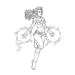Dibujo para colorear: Captain Marvel (Superhéroes y Supervillanos) #200051 - Dibujos para Colorear e Imprimir Gratis