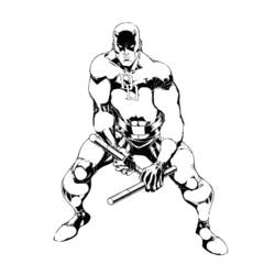 Dibujo para colorear: Daredevil (Superhéroes y Supervillanos) #78207 - Dibujos para Colorear e Imprimir Gratis