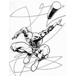 Dibujo para colorear: Daredevil (Superhéroes y Supervillanos) #78216 - Dibujos para Colorear e Imprimir Gratis