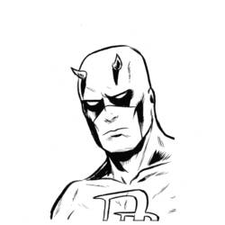 Dibujo para colorear: Daredevil (Superhéroes y Supervillanos) #78218 - Dibujos para Colorear e Imprimir Gratis