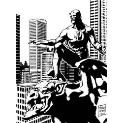 Dibujo para colorear: Daredevil (Superhéroes y Supervillanos) #78232 - Dibujos para Colorear e Imprimir Gratis