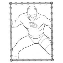 Dibujo para colorear: Daredevil (Superhéroes y Supervillanos) #78233 - Dibujos para Colorear e Imprimir Gratis