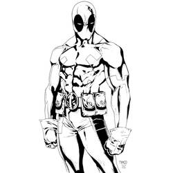 Dibujo para colorear: Deadpool (Superhéroes y Supervillanos) #82824 - Dibujos para Colorear e Imprimir Gratis