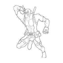 Dibujo para colorear: Deadpool (Superhéroes y Supervillanos) #82829 - Dibujos para Colorear e Imprimir Gratis