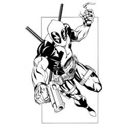 Dibujo para colorear: Deadpool (Superhéroes y Supervillanos) #82830 - Dibujos para Colorear e Imprimir Gratis