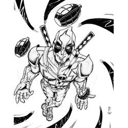 Dibujo para colorear: Deadpool (Superhéroes y Supervillanos) #82832 - Dibujos para Colorear e Imprimir Gratis