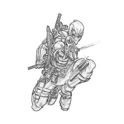 Dibujo para colorear: Deadpool (Superhéroes y Supervillanos) #82836 - Dibujos para Colorear e Imprimir Gratis