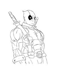 Dibujo para colorear: Deadpool (Superhéroes y Supervillanos) #82838 - Dibujos para Colorear e Imprimir Gratis