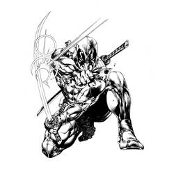 Dibujo para colorear: Deadpool (Superhéroes y Supervillanos) #82839 - Dibujos para Colorear e Imprimir Gratis