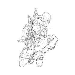 Dibujo para colorear: Deadpool (Superhéroes y Supervillanos) #82844 - Dibujos para Colorear e Imprimir Gratis