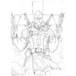 Dibujo para colorear: Deadpool (Superhéroes y Supervillanos) #82845 - Dibujos para Colorear e Imprimir Gratis